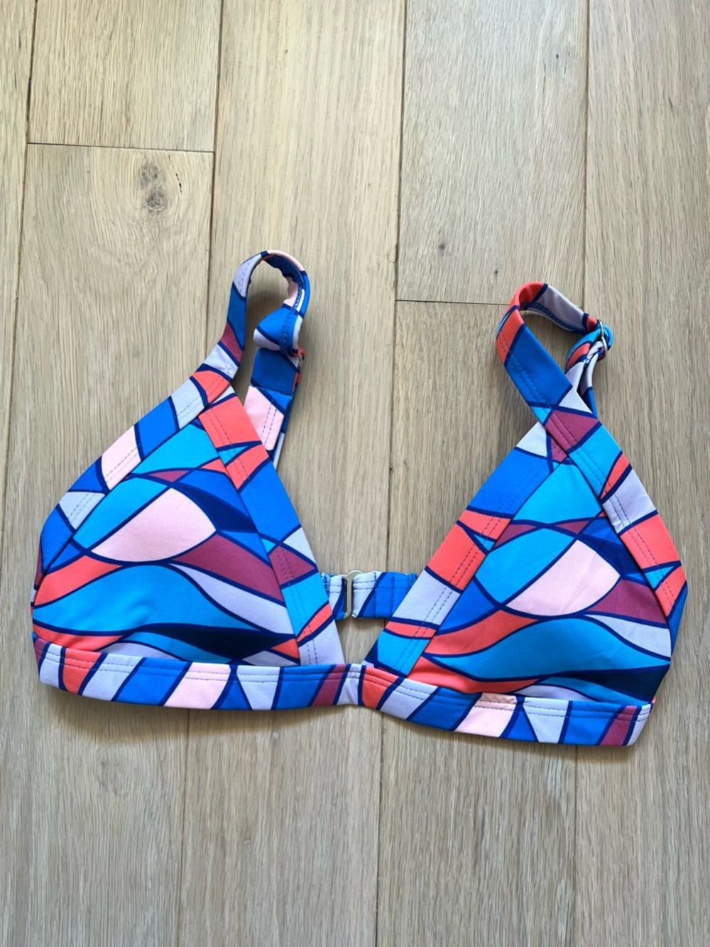 NWOT Oneone Swimwear Kameron Top & Jesse Bottoms Bikini Colorblock V-Front Large - Picture 2 of 8